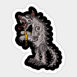 Ruler of the Nordic Seas: Viking Fenrir Monster Wolf Design Sticker